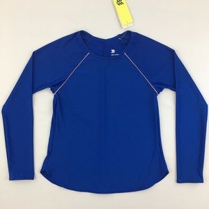 All in Motion Blue Long Sleeve Crewneck Swim Rash Guard Shirt Size Medium